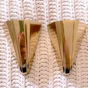 🌟Art Deco Style Brass Metal Hanging Wall Art Fake Plant or Air Plant Holder🌟